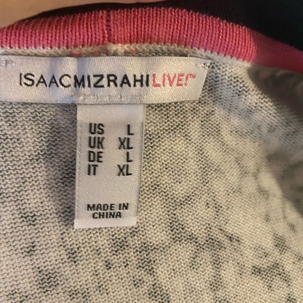 Isaac Mizrahi Live open front cardigan Sz L floral print - Picture 4 of 5